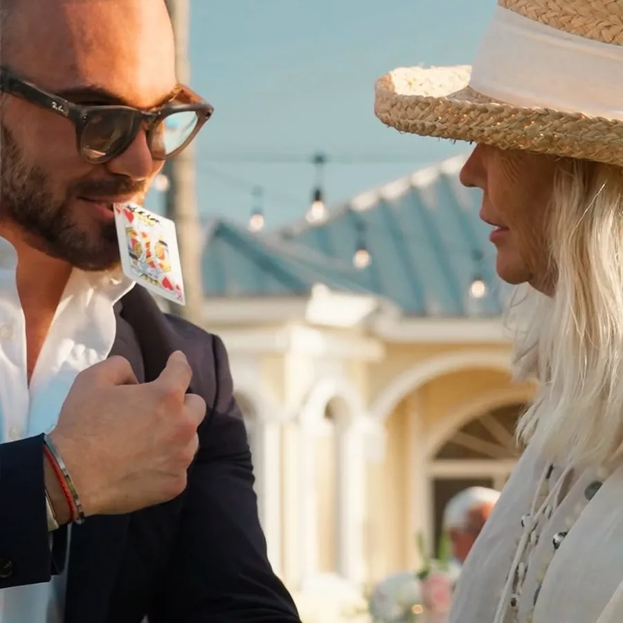 Matteo Cammisa performing close-up magic at an exclusive event in the United States